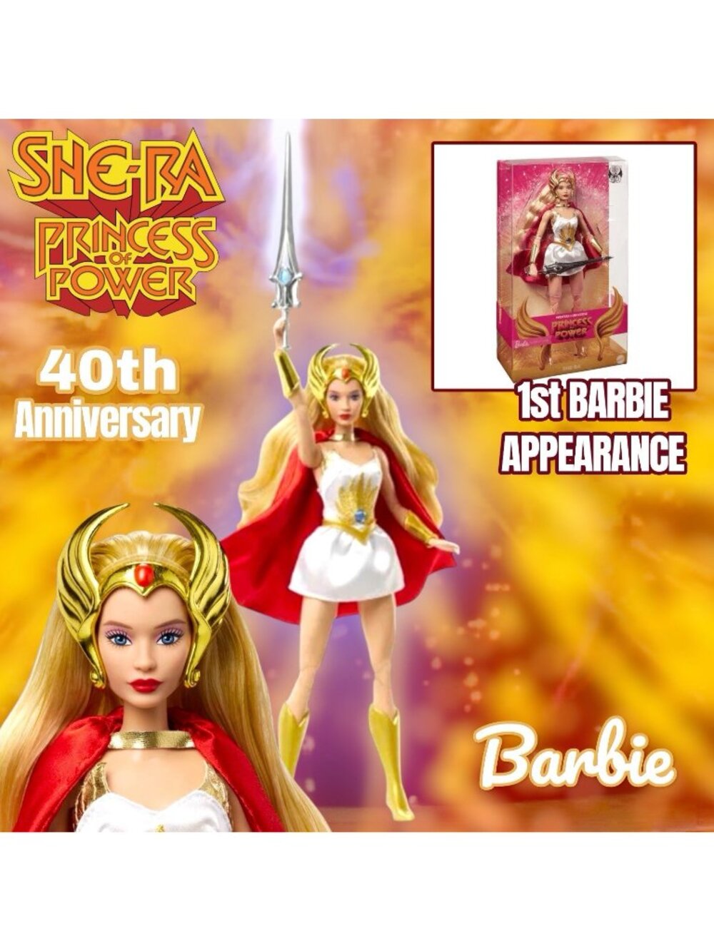 She-Ra Princess of Power Barbie. SEALED! Ships in Original Mattel Shippers Box!